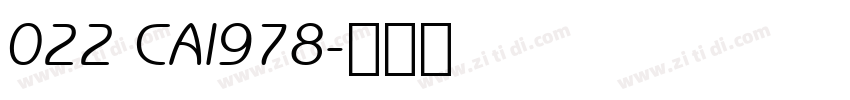 022 CAI978字体转换